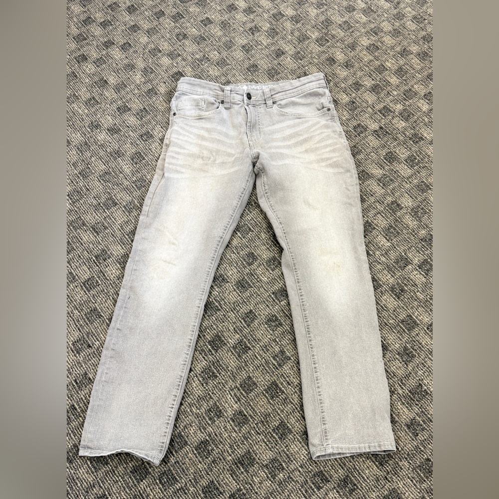 Buffalo David Bitton Light Gray Slim‎ Straight Jeans 32/30